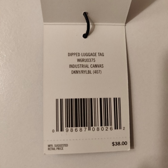 jack spade dipped luggage tag industrial canvas - Picture 5 of 8